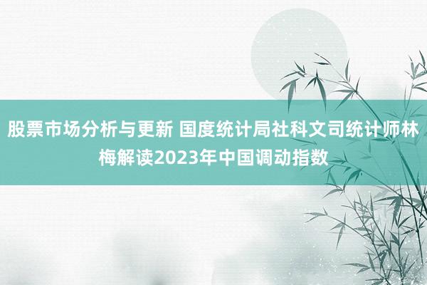 股票市场分析与更新 国度统计局社科文司统计师林梅解读2023年中国调动指数