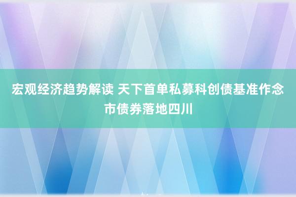 宏观经济趋势解读 天下首单私募科创债基准作念市债券落地四川