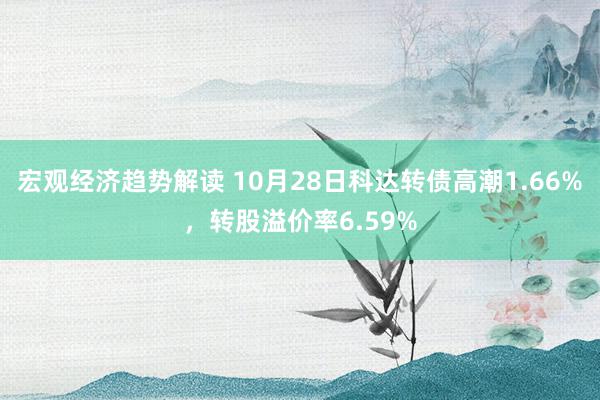 宏观经济趋势解读 10月28日科达转债高潮1.66%，转股溢价率6.59%