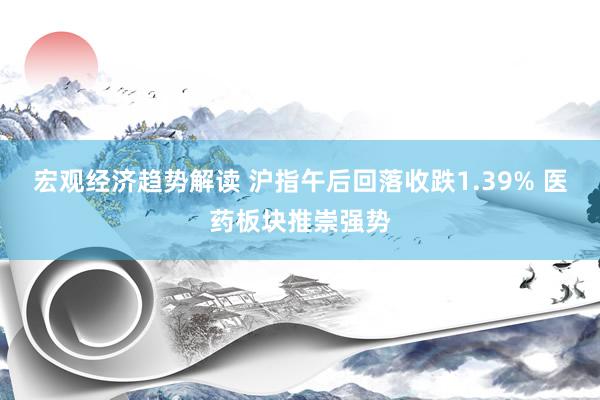 宏观经济趋势解读 沪指午后回落收跌1.39% 医药板块推崇强势