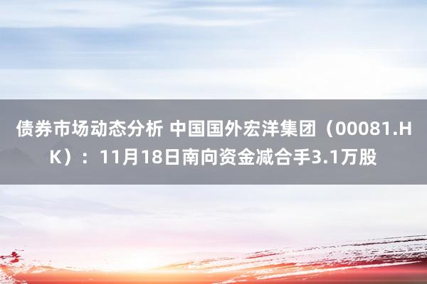 债券市场动态分析 中国国外宏洋集团（00081.HK）：11月18日南向资金减合手3.1万股