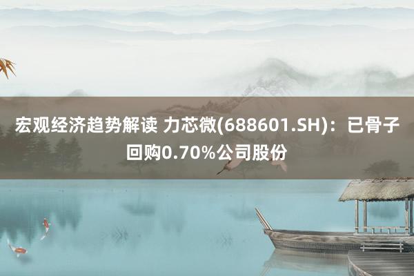 宏观经济趋势解读 力芯微(688601.SH)：已骨子回购0.70%公司股份