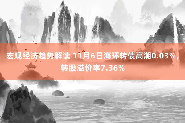 宏观经济趋势解读 11月6日海环转债高潮0.03%，转股溢价率7.36%