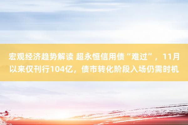 宏观经济趋势解读 超永恒信用债“难过”，11月以来仅刊行104亿，债市转化阶段入场仍需时机