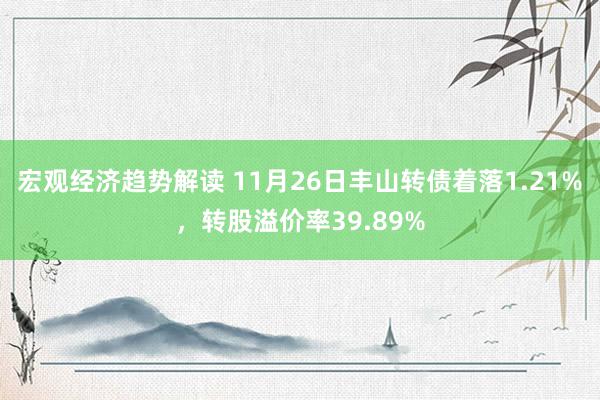 宏观经济趋势解读 11月26日丰山转债着落1.21%，转股溢价率39.89%