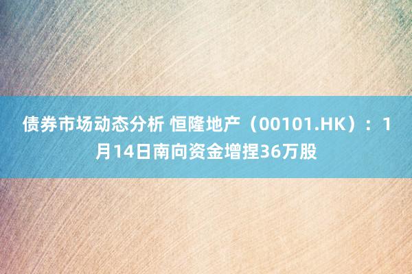 债券市场动态分析 恒隆地产（00101.HK）：1月14日南向资金增捏36万股