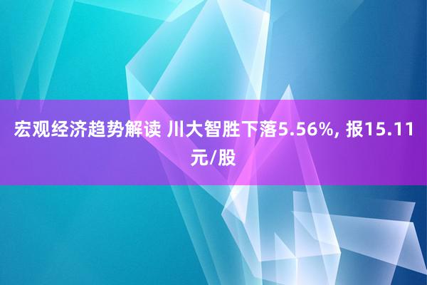 宏观经济趋势解读 川大智胜下落5.56%, 报15.11元/股