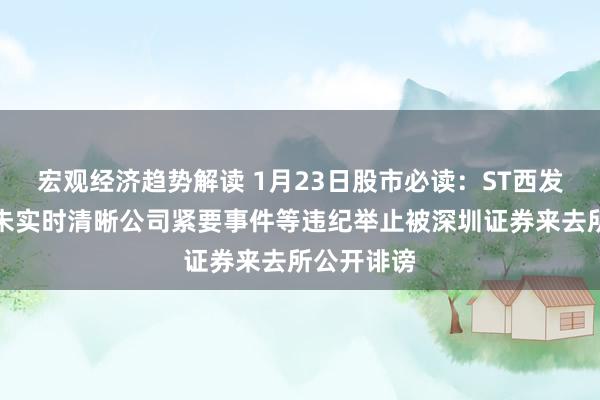 宏观经济趋势解读 1月23日股市必读：ST西发及激动因未实时清晰公司紧要事件等违纪举止被深圳证券来去所公开诽谤