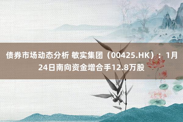 债券市场动态分析 敏实集团（00425.HK）：1月24日南向资金增合手12.8万股