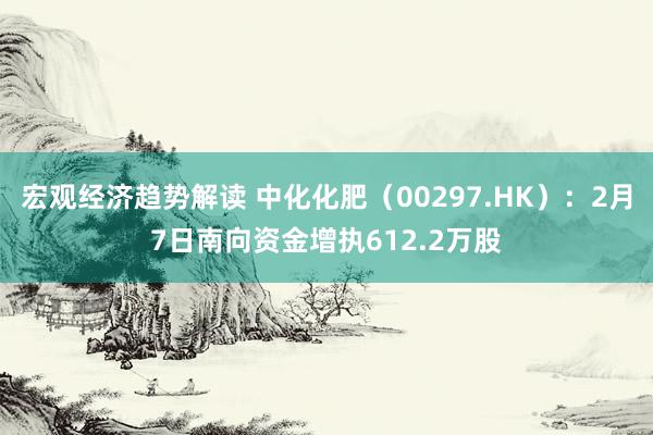 宏观经济趋势解读 中化化肥（00297.HK）：2月7日南向资金增执612.2万股