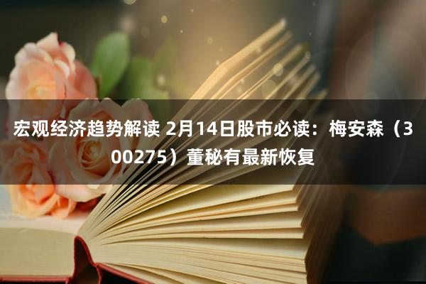 宏观经济趋势解读 2月14日股市必读：梅安森（300275）董秘有最新恢复