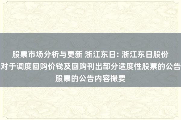 股票市场分析与更新 浙江东日: 浙江东日股份有限公司对于调度回购价钱及回购刊出部分适度性股票的公告内容撮要