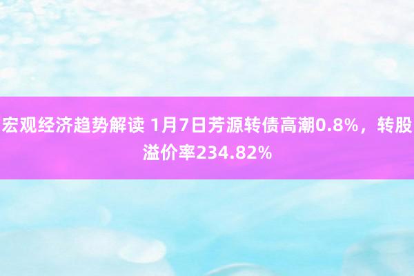 宏观经济趋势解读 1月7日芳源转债高潮0.8%，转股溢价率234.82%