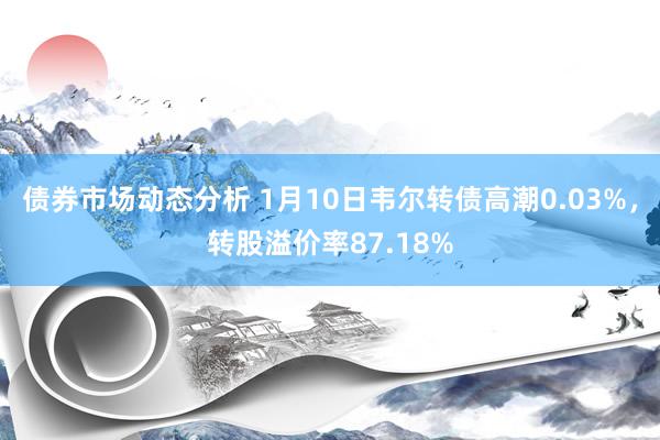 债券市场动态分析 1月10日韦尔转债高潮0.03%，转股溢价率87.18%