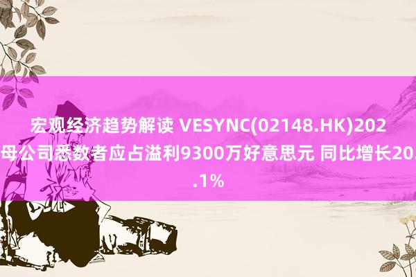 宏观经济趋势解读 VESYNC(02148.HK)2024年母公司悉数者应占溢利9300万好意思元 同比增长20.1%